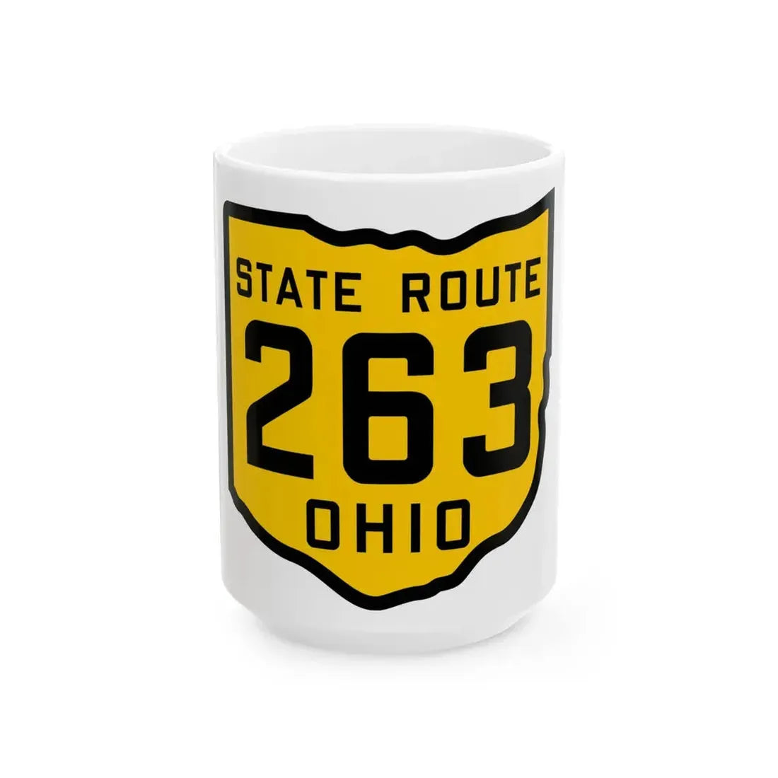 OH-263 1920 (Ohio) (Road Sign) White Coffee Mug 15oz - Go Mug Yourself