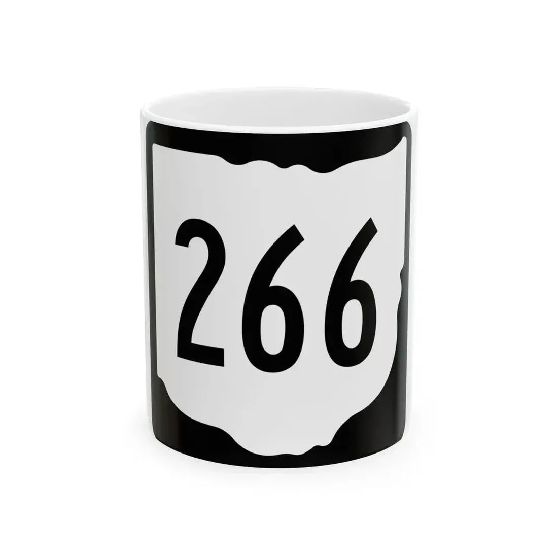OH-266 1967 (Ohio) (Road Sign) White Coffee Mug 11oz - Go Mug Yourself
