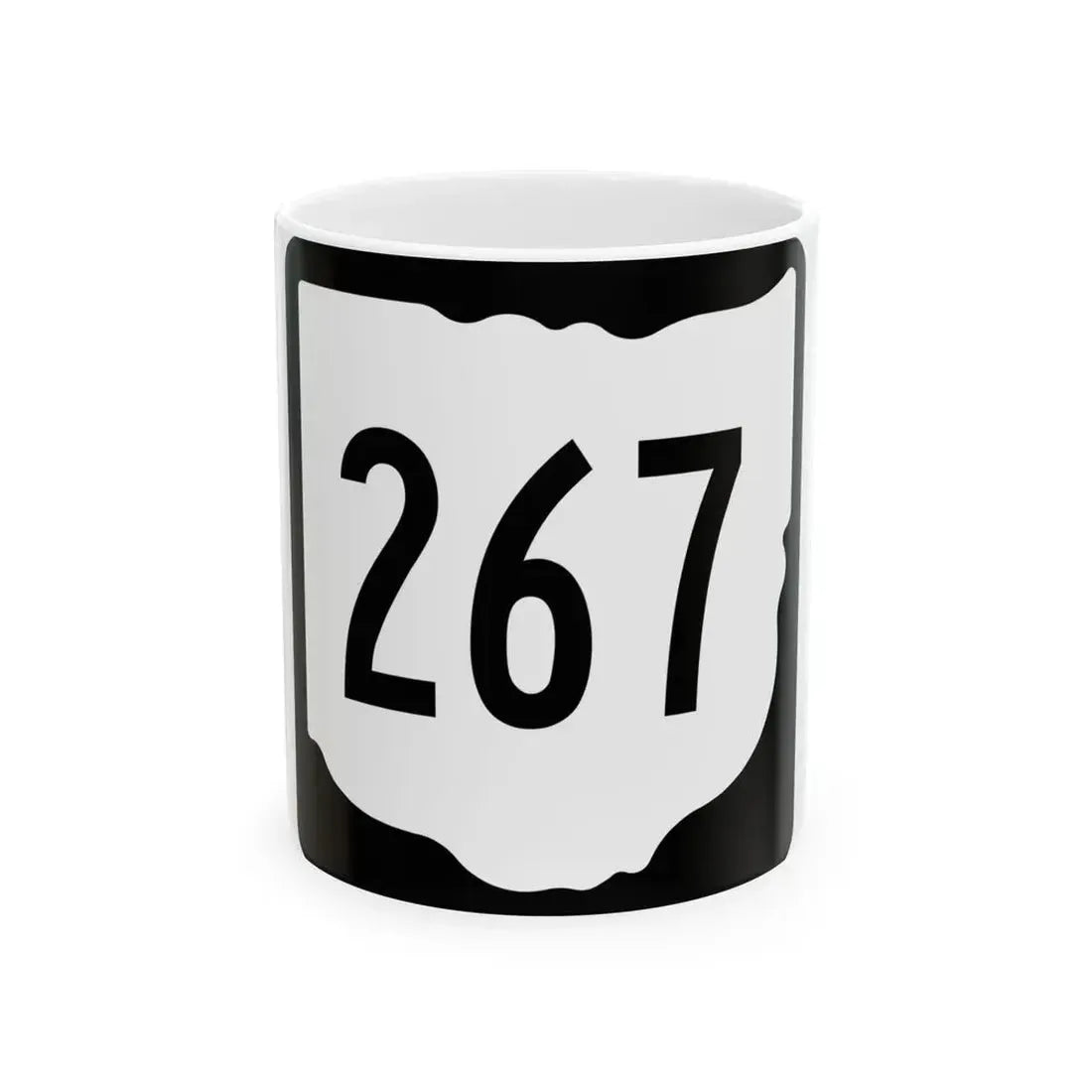 OH-267 1967 (Ohio) (Road Sign) White Coffee Mug 11oz - Go Mug Yourself