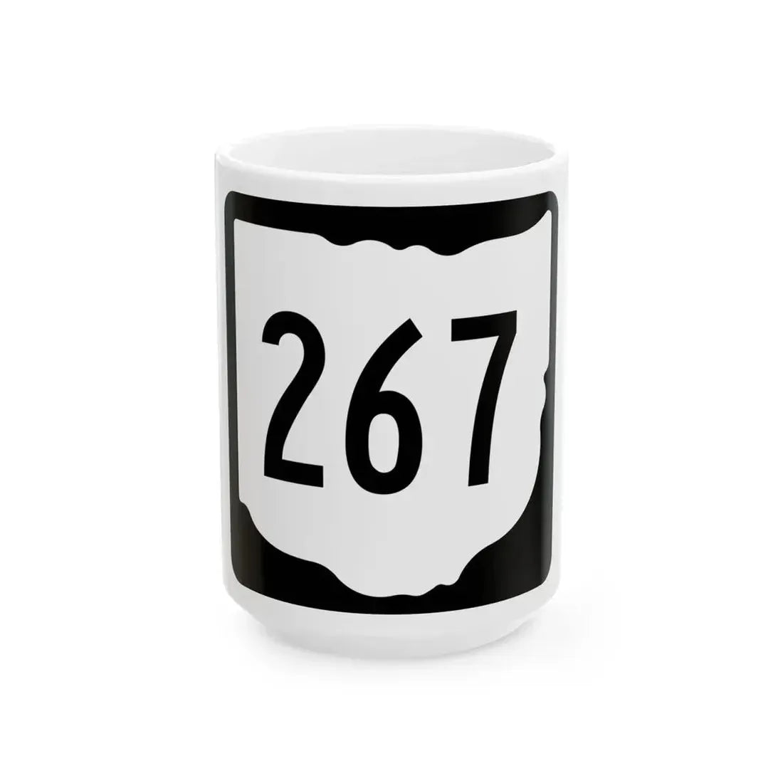 OH-267 1967 (Ohio) (Road Sign) White Coffee Mug 15oz - Go Mug Yourself