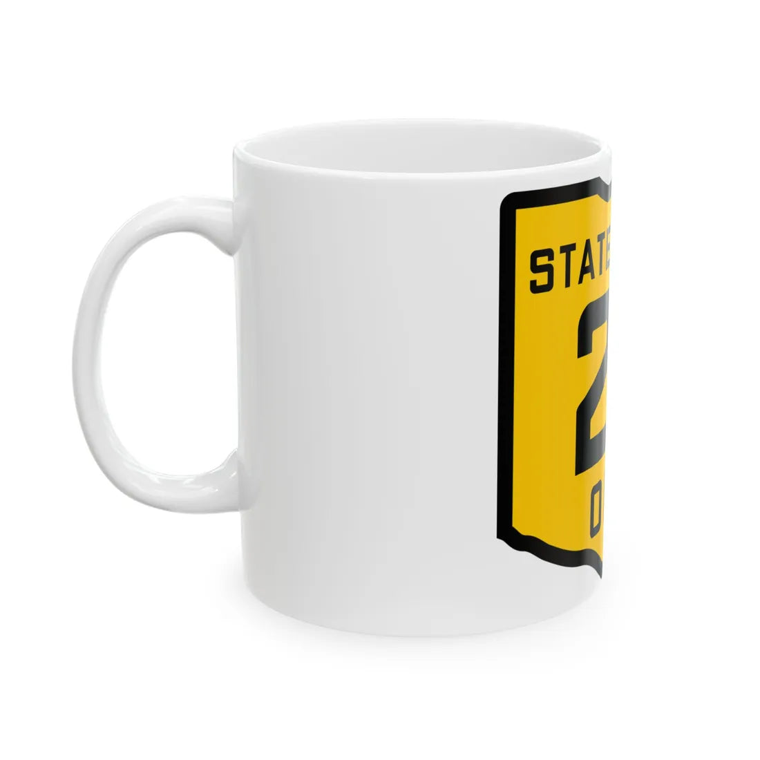 OH-27 1920 (Ohio) (Road Sign) White Coffee Mug - Go Mug Yourself