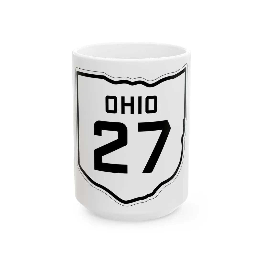 OH-27 1927 (Ohio) (Road Sign) White Coffee Mug 15oz - Go Mug Yourself