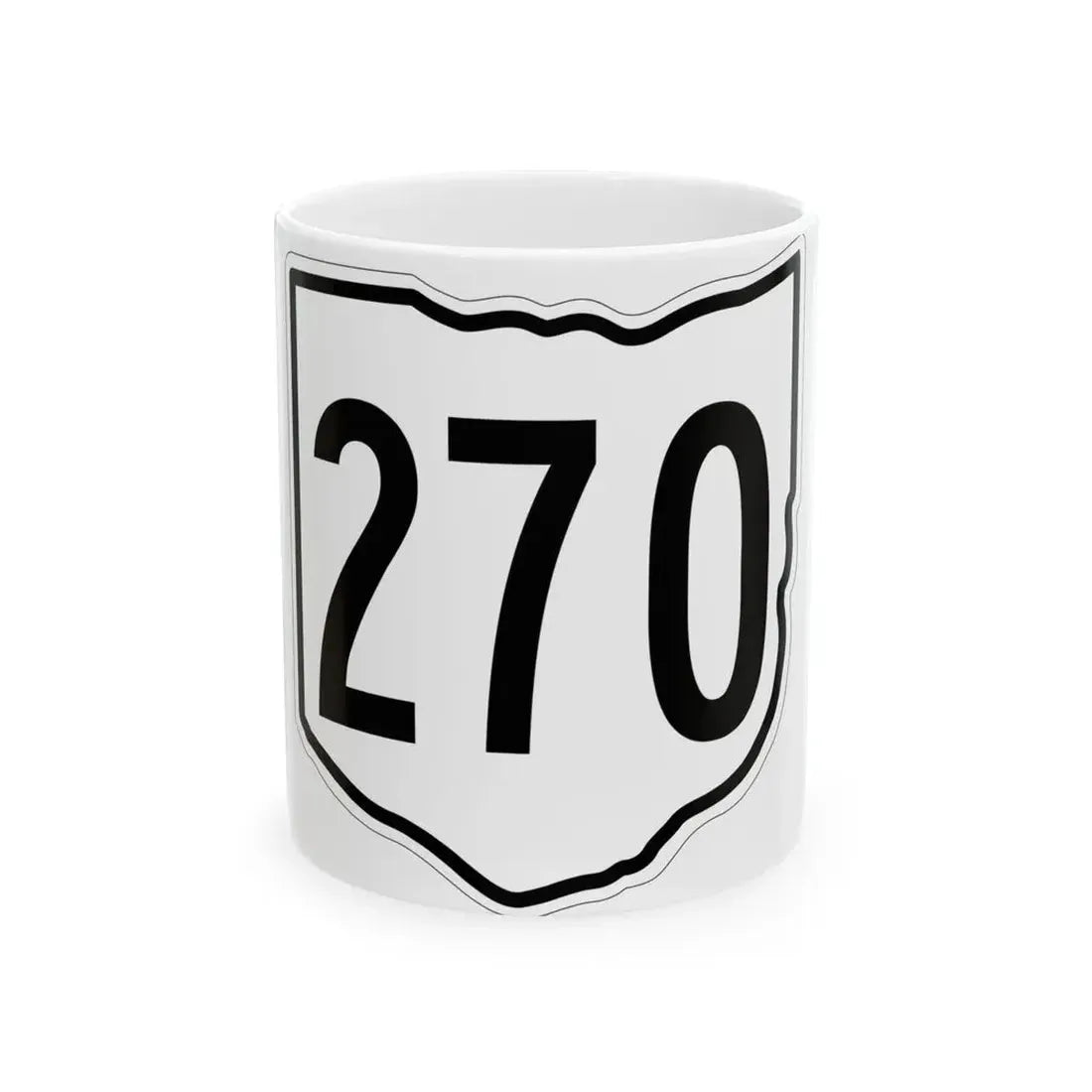 OH-270 1960 (Ohio) (Road Sign) White Coffee Mug 11oz - Go Mug Yourself