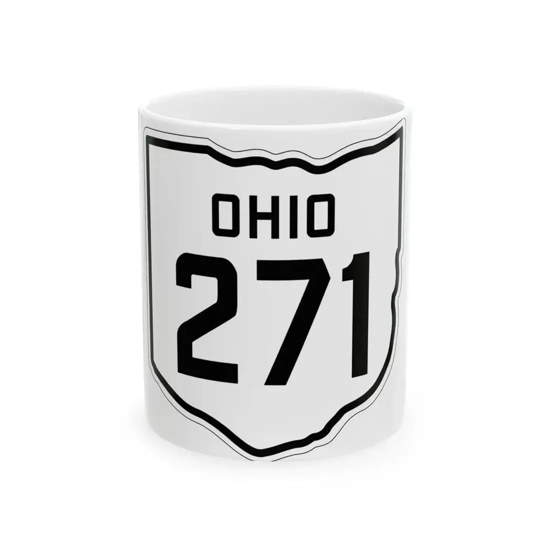 OH-271 1927 (Ohio) (Road Sign) White Coffee Mug 11oz - Go Mug Yourself
