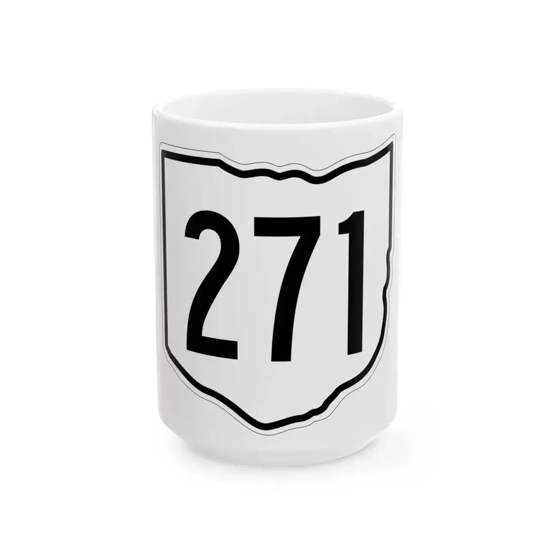OH-271 1960 (Ohio) (Road Sign) White Coffee Mug 15oz - Go Mug Yourself