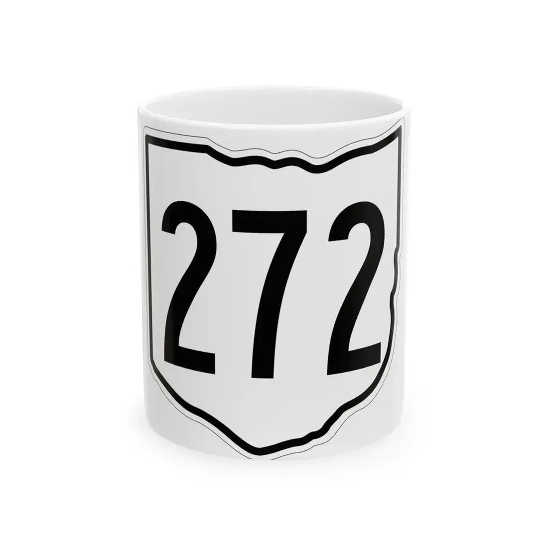 OH-272 1960 (Ohio) (Road Sign) White Coffee Mug 11oz - Go Mug Yourself