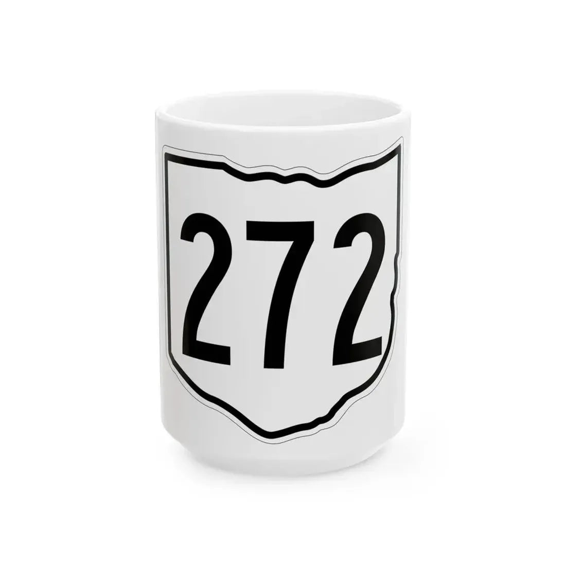 OH-272 1960 (Ohio) (Road Sign) White Coffee Mug 15oz - Go Mug Yourself