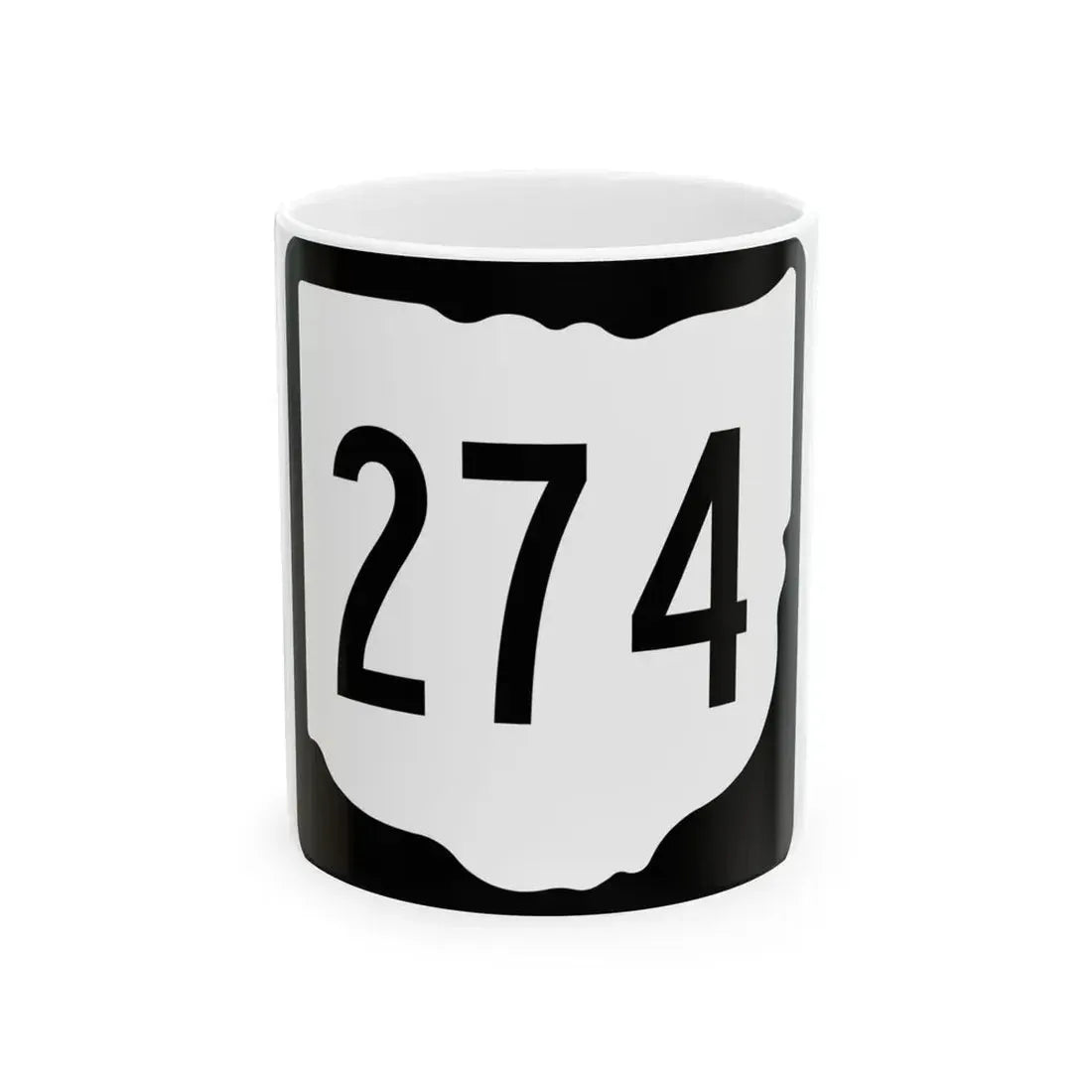 OH-274 1967 (Ohio) (Road Sign) White Coffee Mug 11oz - Go Mug Yourself