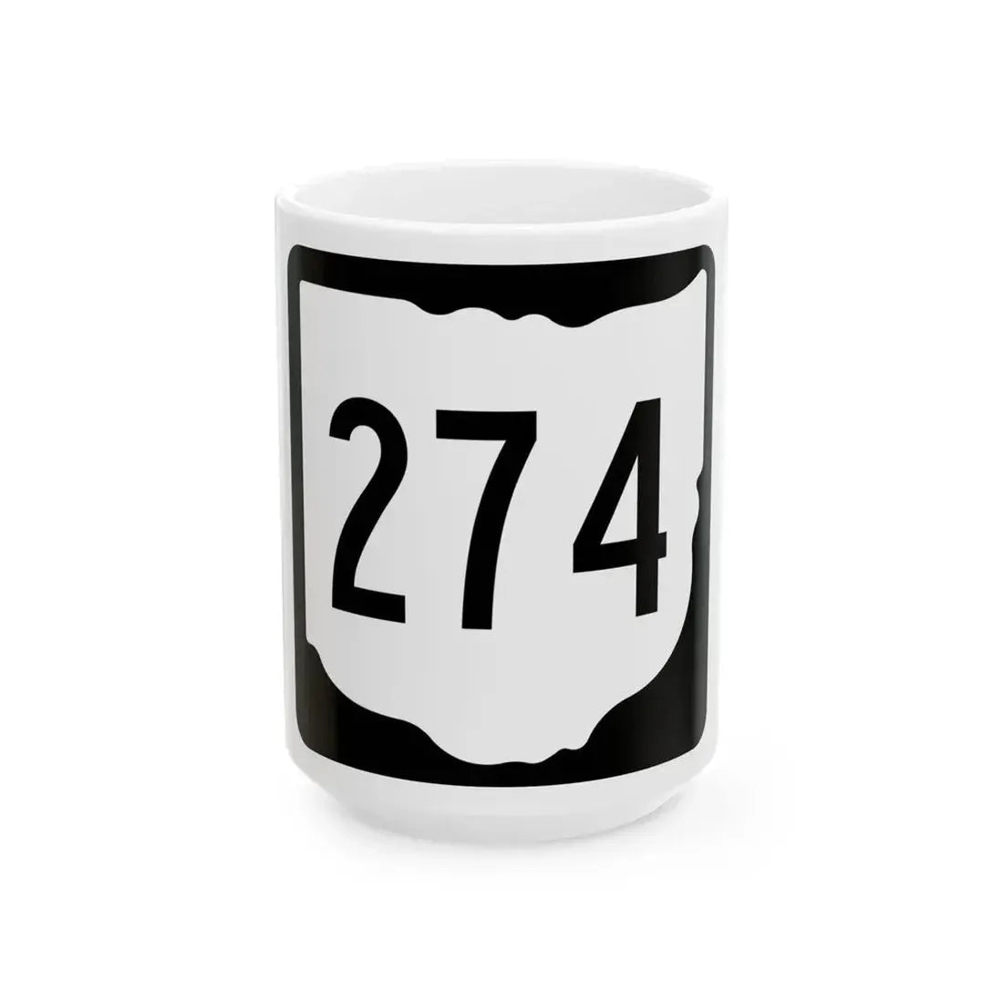 OH-274 1967 (Ohio) (Road Sign) White Coffee Mug 15oz - Go Mug Yourself