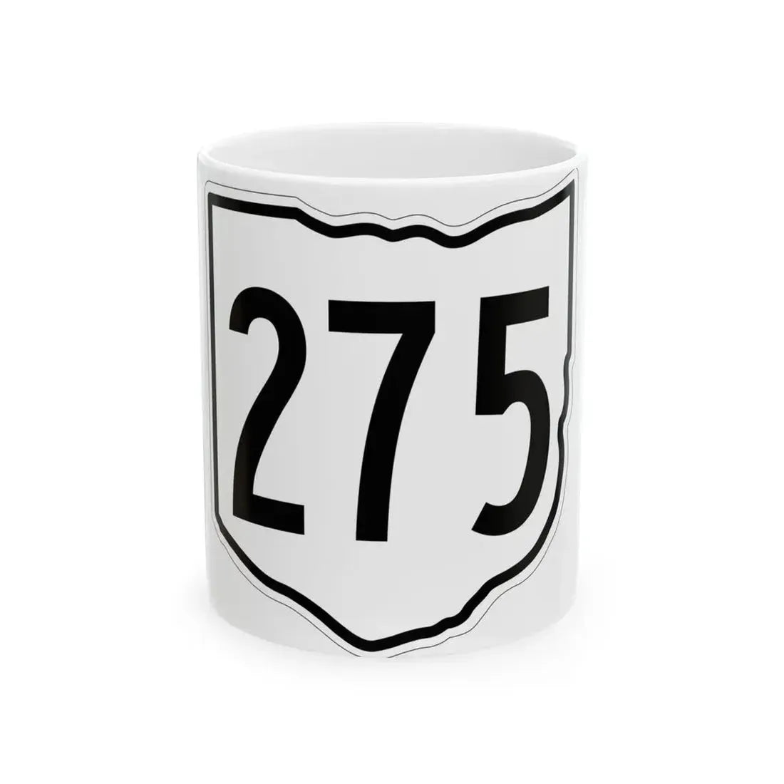 OH-275 1960 (Ohio) (Road Sign) White Coffee Mug 11oz - Go Mug Yourself