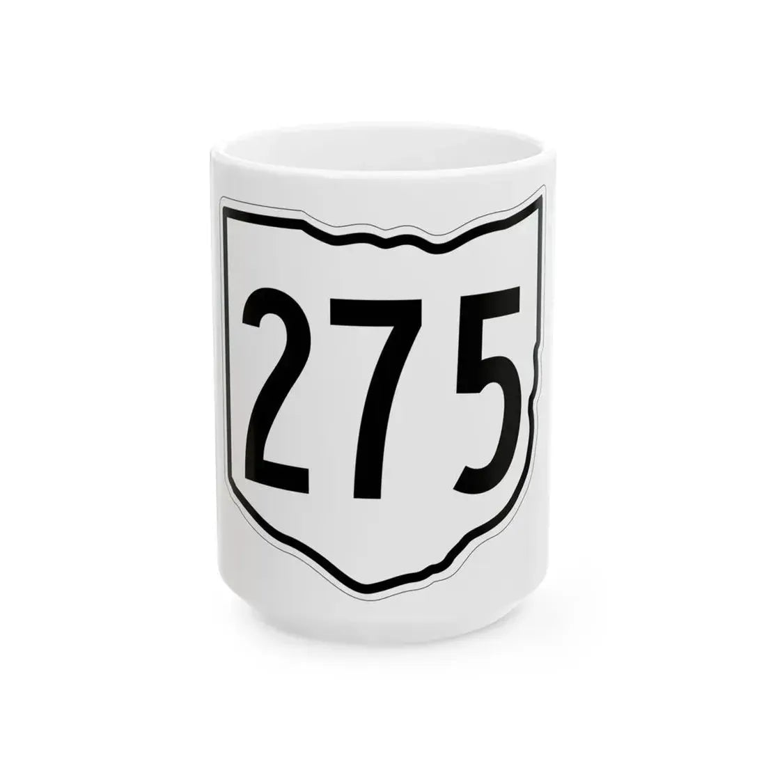 OH-275 1960 (Ohio) (Road Sign) White Coffee Mug 15oz - Go Mug Yourself