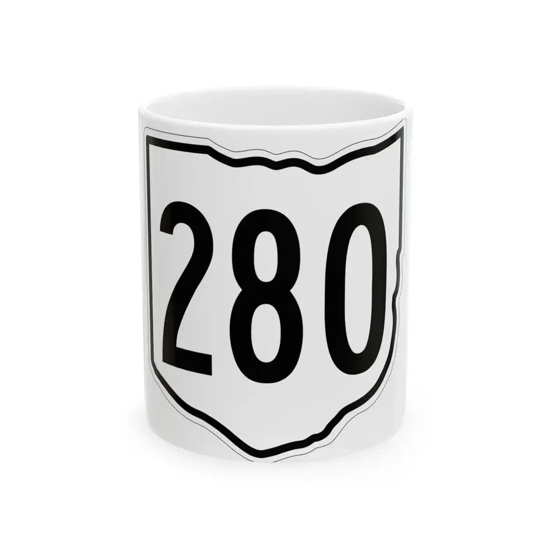 OH-280 1960 (Ohio) (Road Sign) White Coffee Mug 11oz - Go Mug Yourself