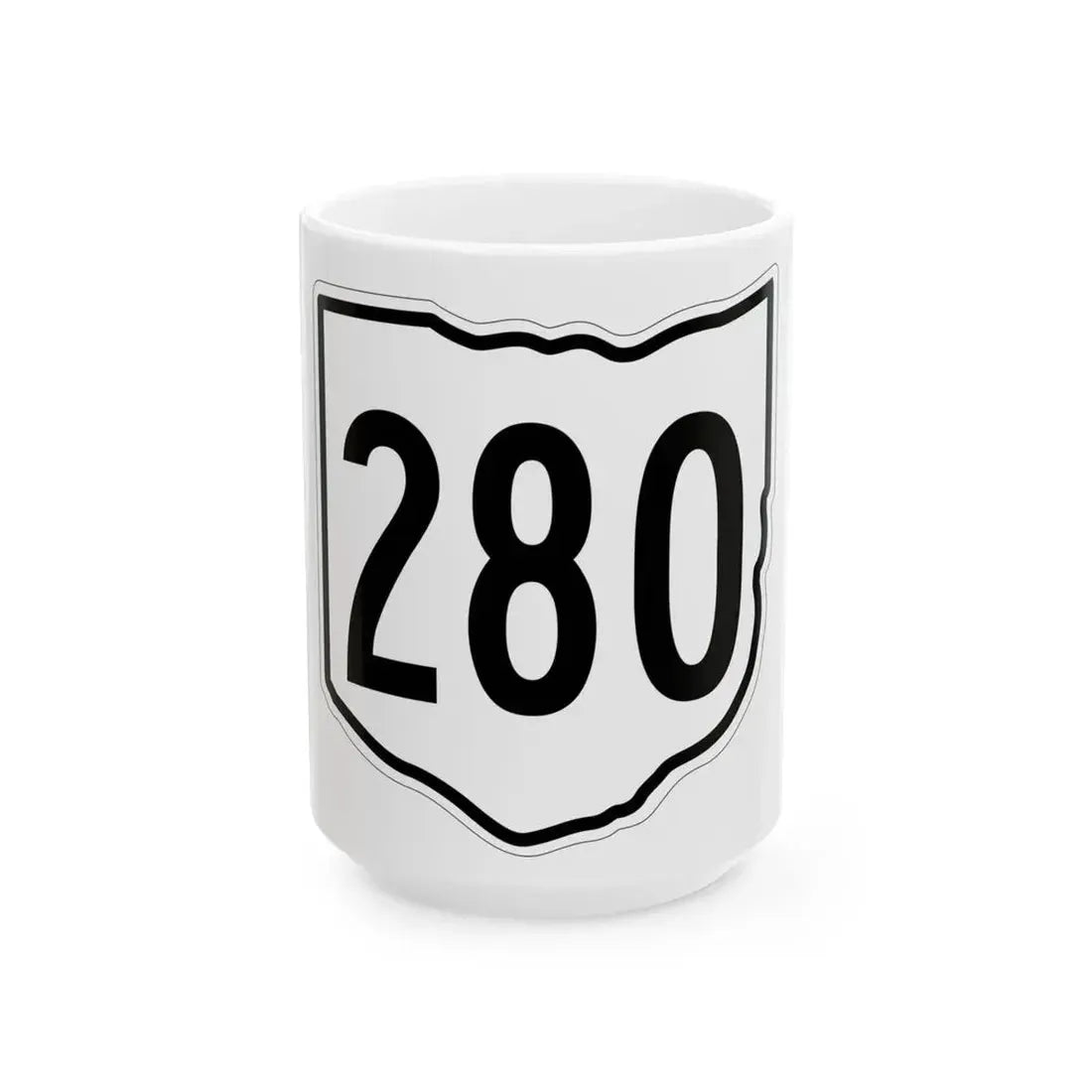 OH-280 1960 (Ohio) (Road Sign) White Coffee Mug 15oz - Go Mug Yourself