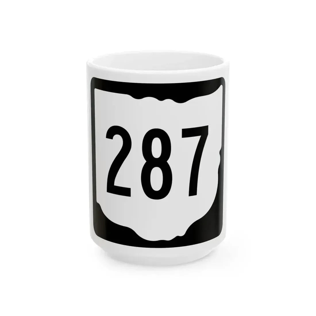 OH-287 1967 (Ohio) (Road Sign) White Coffee Mug 15oz - Go Mug Yourself