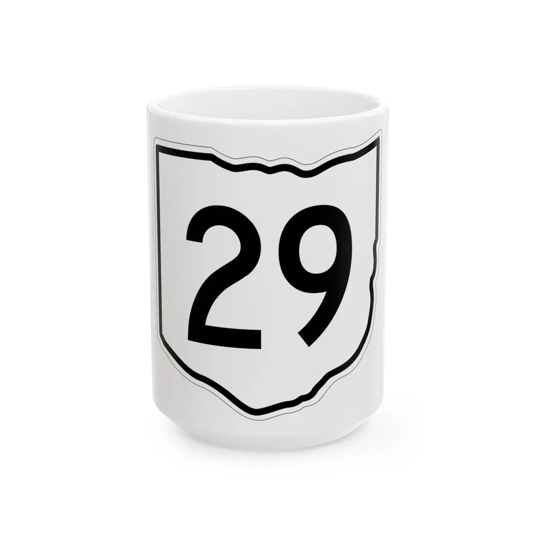 OH-29 1960 (Ohio) (Road Sign) White Coffee Mug 15oz - Go Mug Yourself