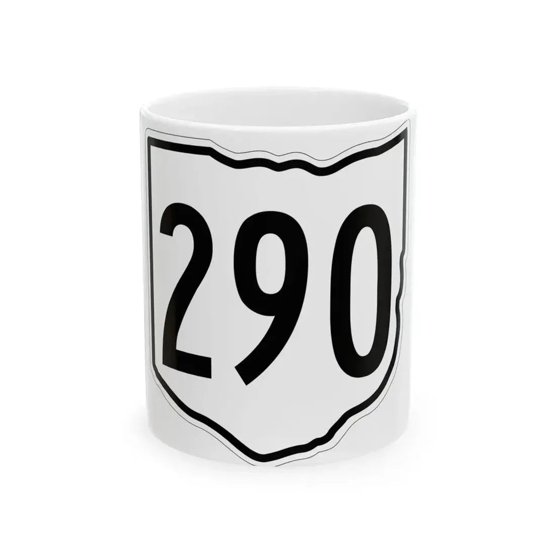 OH-290 1960 (Ohio) (Road Sign) White Coffee Mug 11oz - Go Mug Yourself