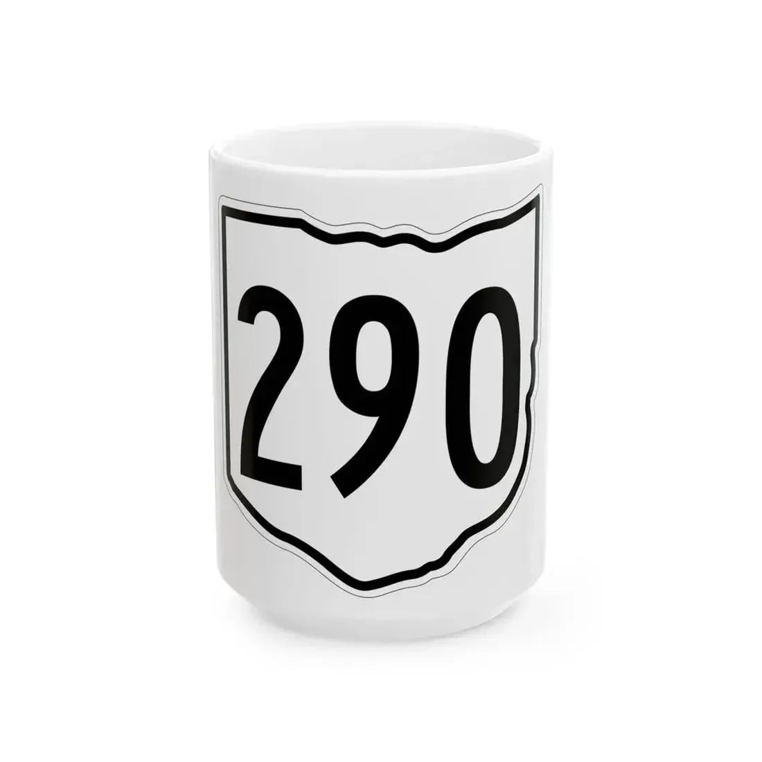 OH-290 1960 (Ohio) (Road Sign) White Coffee Mug 15oz - Go Mug Yourself