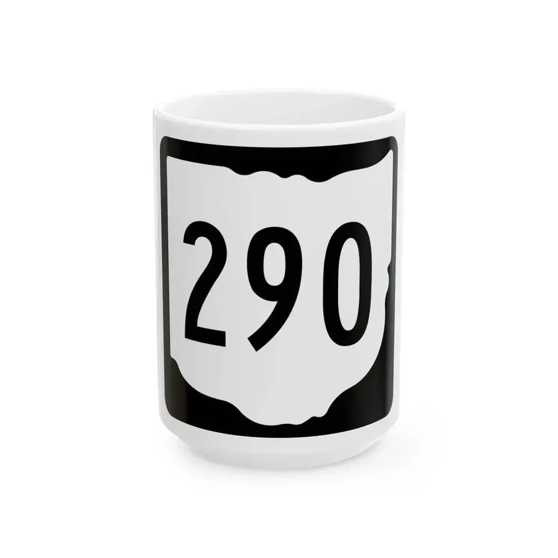OH-290 1967 (Ohio) (Road Sign) White Coffee Mug 15oz - Go Mug Yourself