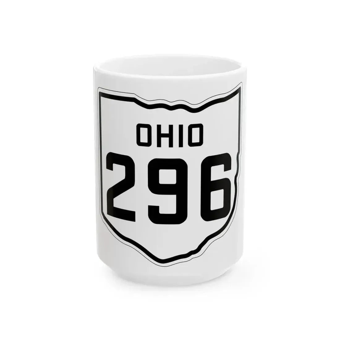 OH-296 1927 (Ohio) (Road Sign) White Coffee Mug 15oz - Go Mug Yourself