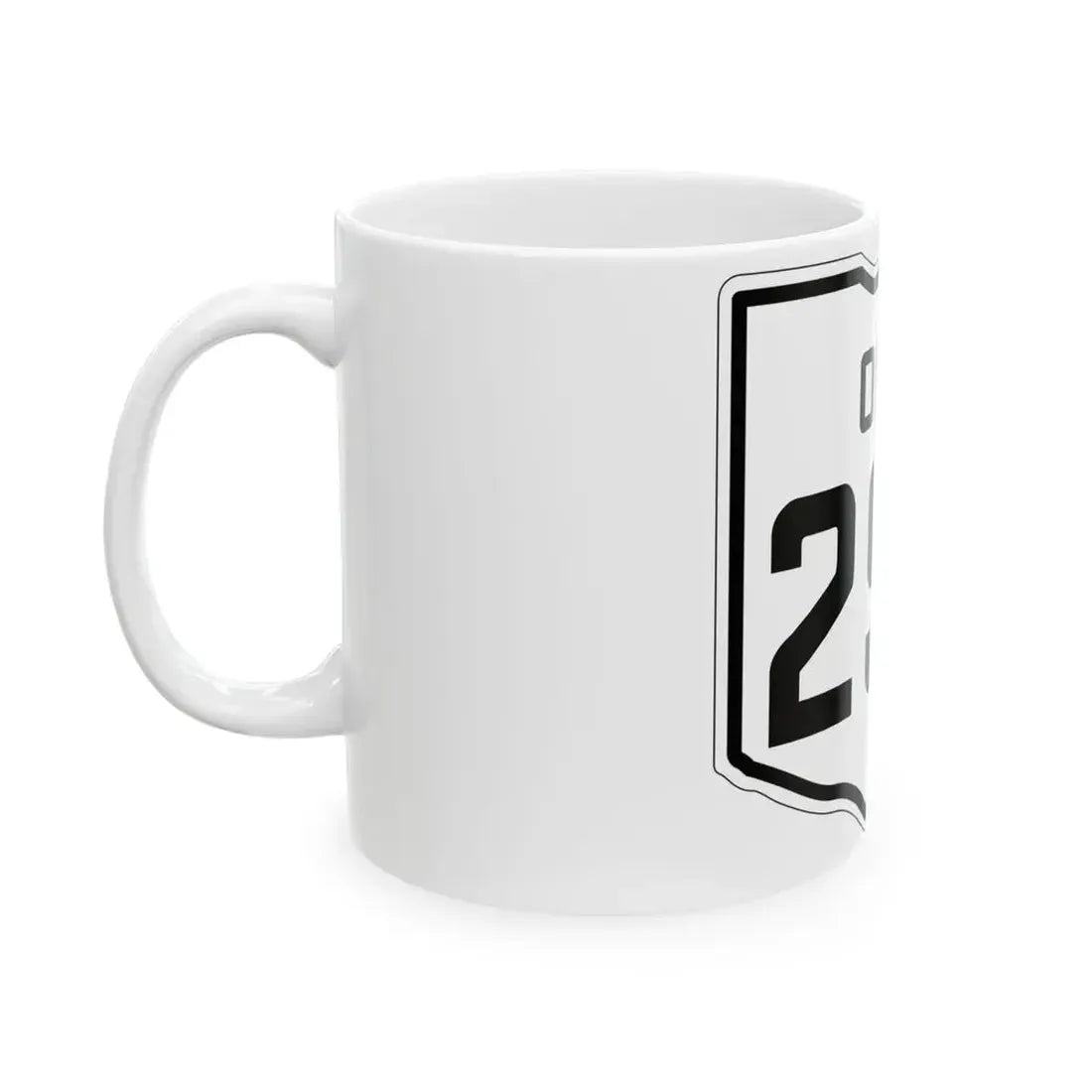 OH-296 1927 (Ohio) (Road Sign) White Coffee Mug - Go Mug Yourself