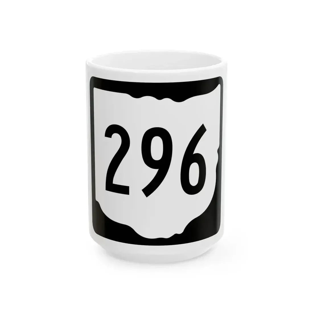 OH-296 1967 (Ohio) (Road Sign) White Coffee Mug 15oz - Go Mug Yourself