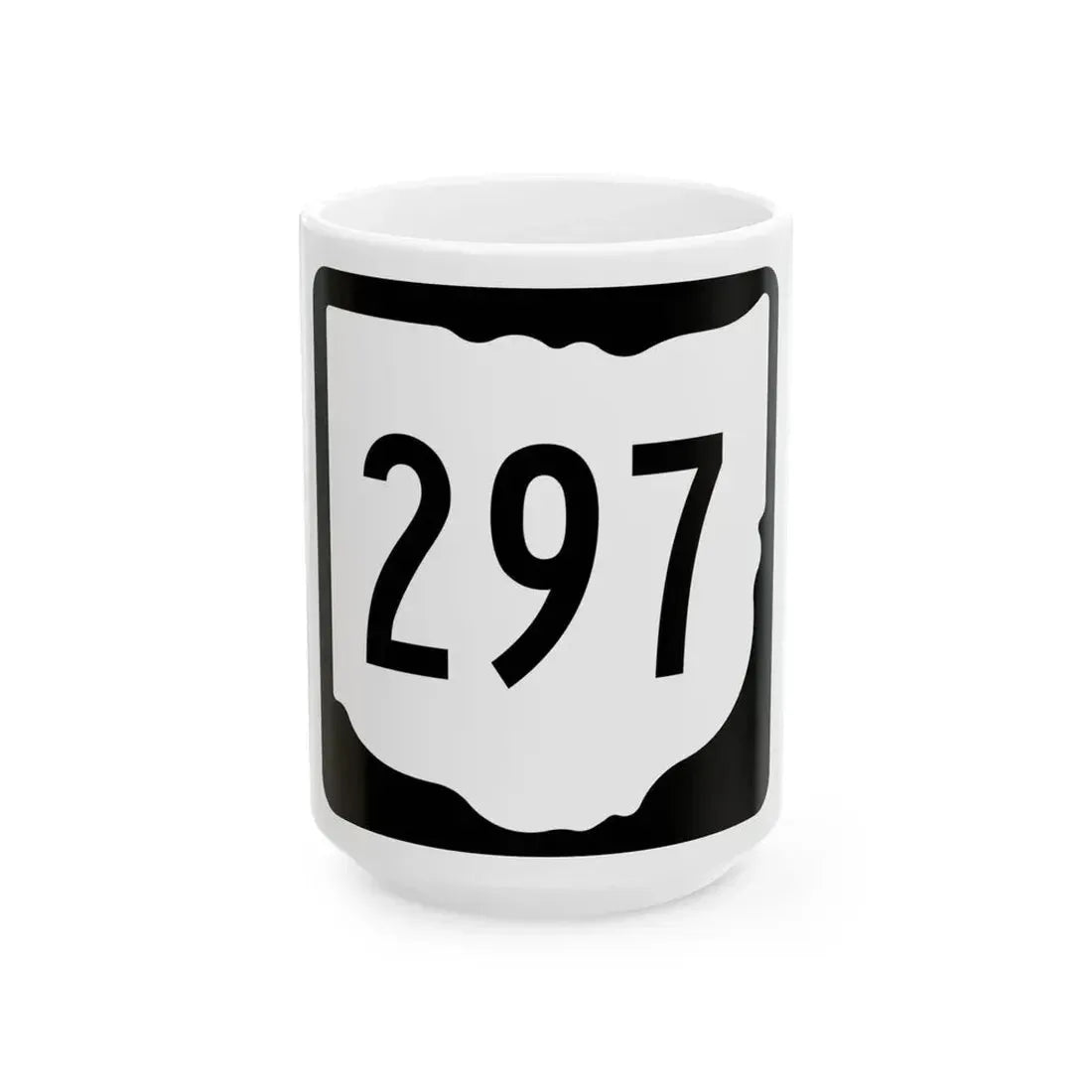 OH-297 1967 (Ohio) (Road Sign) White Coffee Mug 15oz - Go Mug Yourself