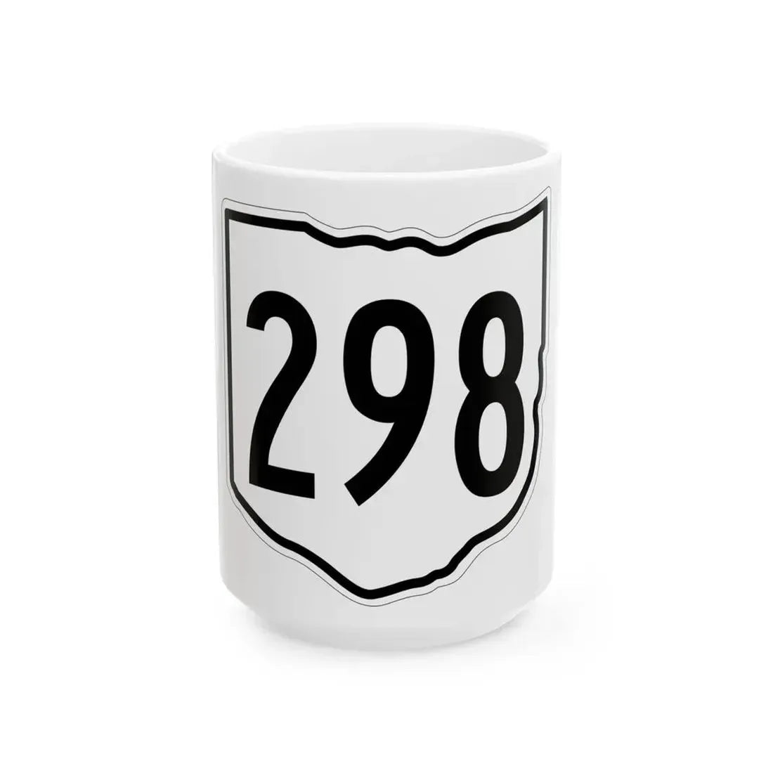 OH-298 1960 (Ohio) (Road Sign) White Coffee Mug 15oz - Go Mug Yourself