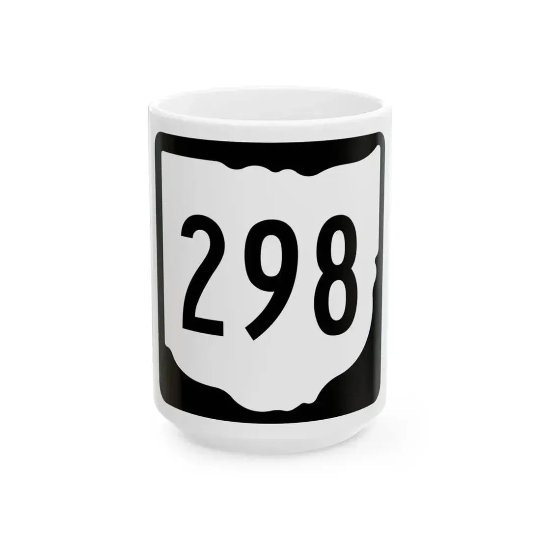 OH-298 1967 (Ohio) (Road Sign) White Coffee Mug 15oz - Go Mug Yourself