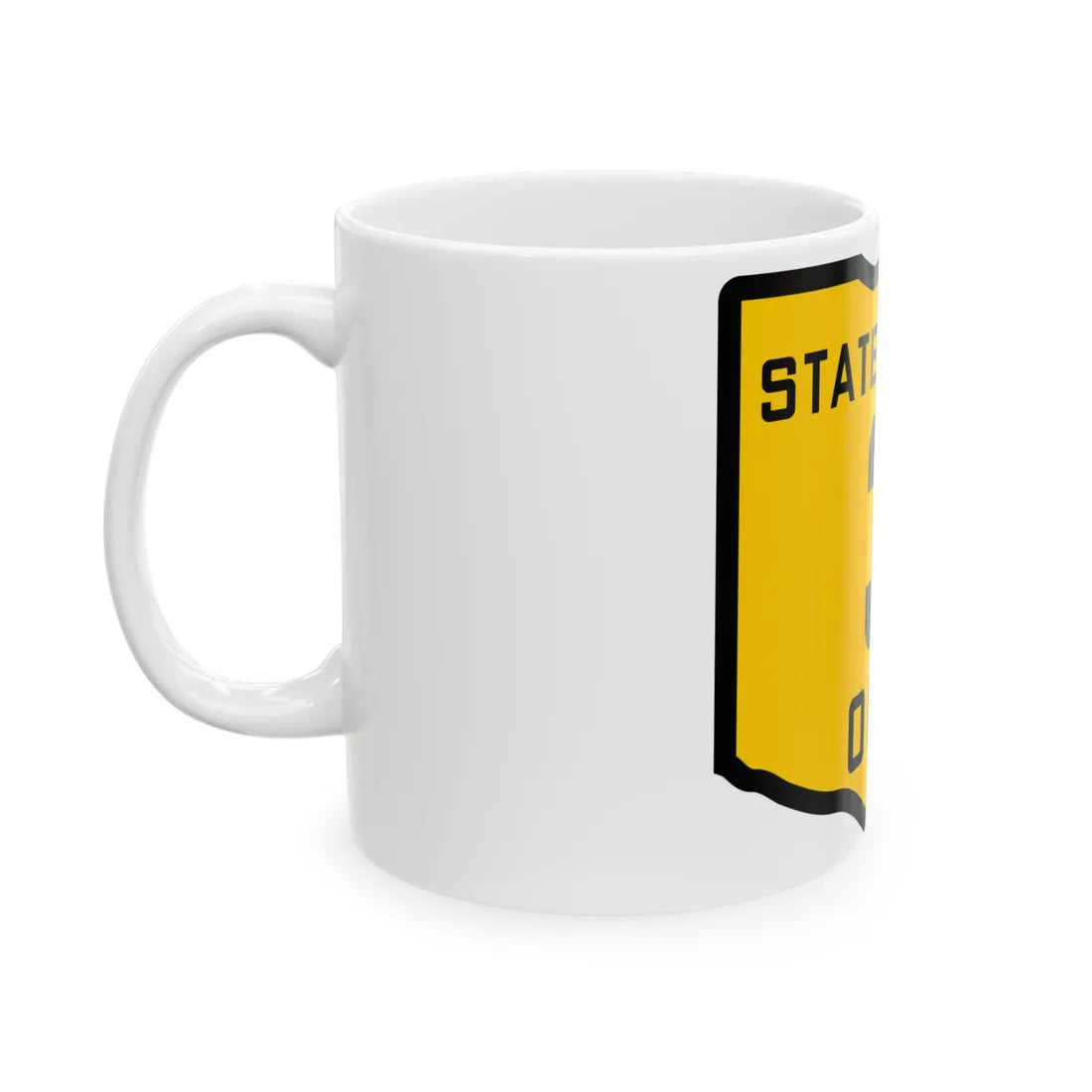 OH-3 1920 (Ohio) (Road Sign) White Coffee Mug - Go Mug Yourself