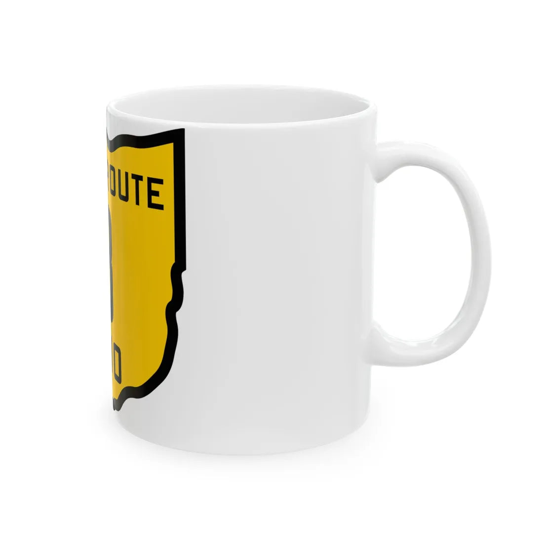 OH-3 1920 (Ohio) (Road Sign) White Coffee Mug - Go Mug Yourself