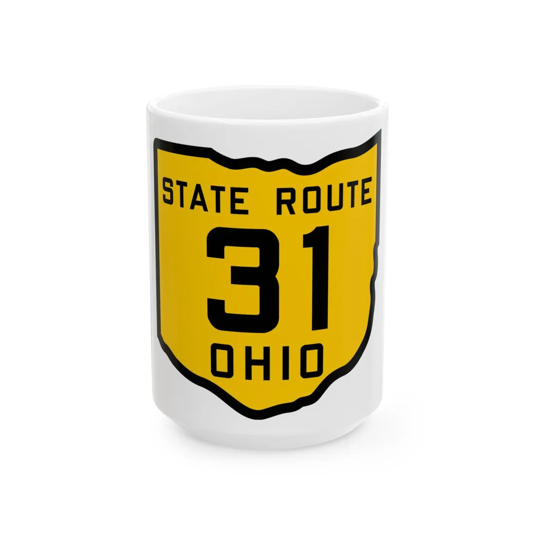 OH-31 1920 (Ohio) (Road Sign) White Coffee Mug 15oz - Go Mug Yourself