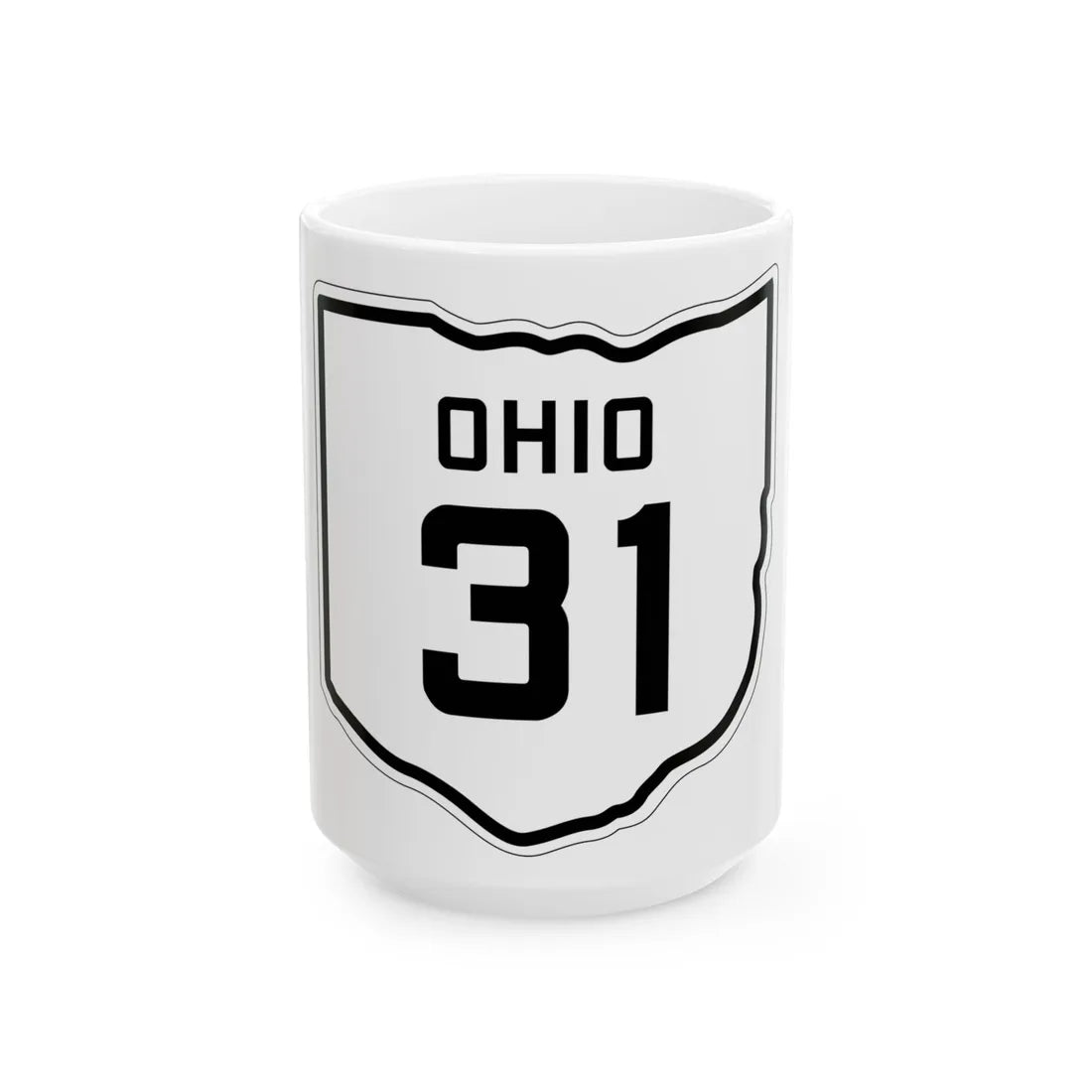 OH-31 1927 (Ohio) (Road Sign) White Coffee Mug 15oz - Go Mug Yourself
