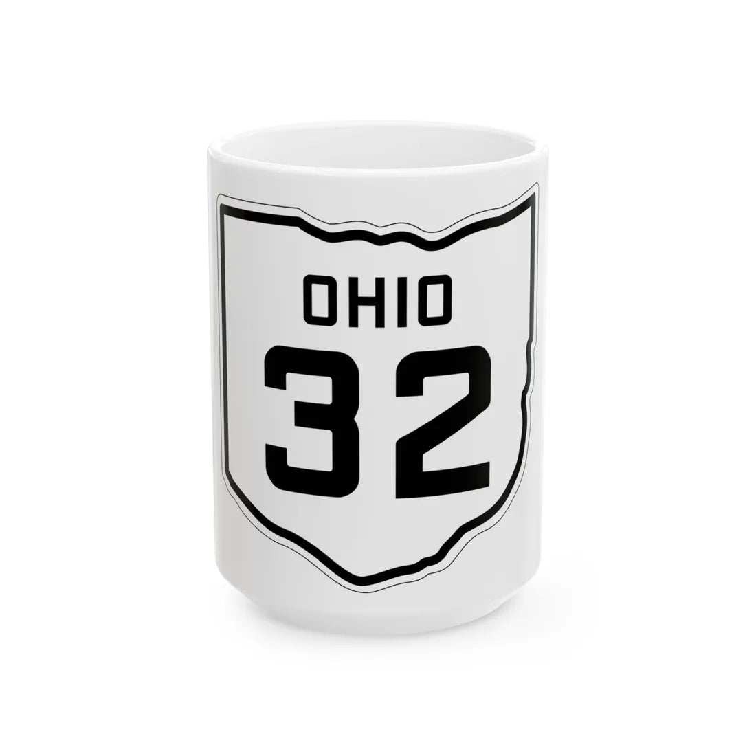 OH-32 1927 (Ohio) (Road Sign) White Coffee Mug 15oz - Go Mug Yourself