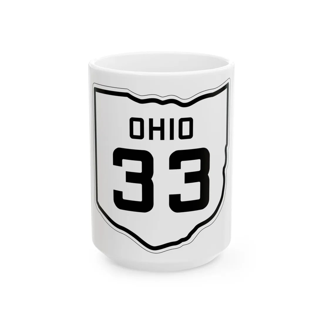 OH-33 1927 (Ohio) (Road Sign) White Coffee Mug 15oz - Go Mug Yourself