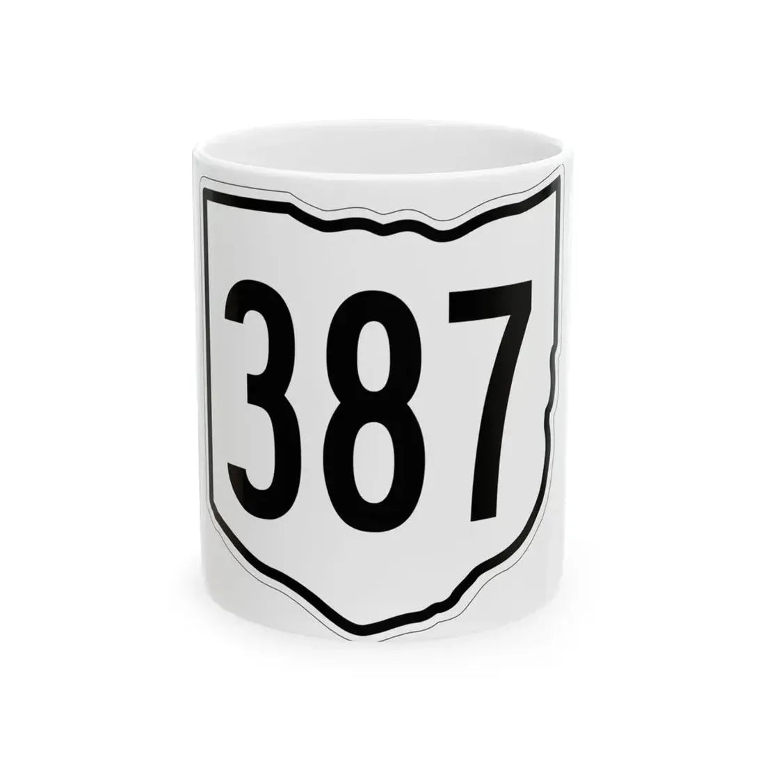 OH-387 1960 (Ohio) (Road Sign) White Coffee Mug 11oz - Go Mug Yourself