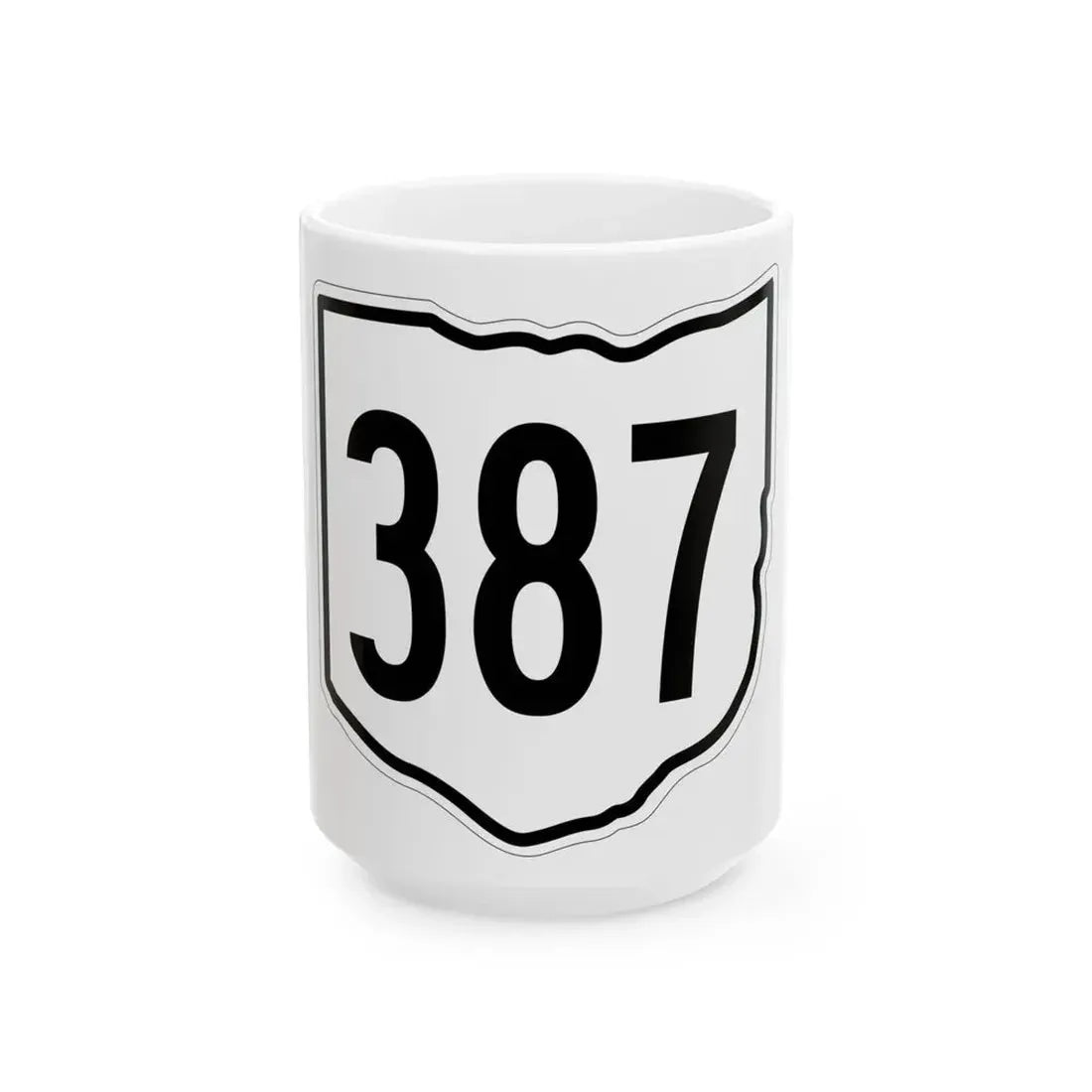 OH-387 1960 (Ohio) (Road Sign) White Coffee Mug 15oz - Go Mug Yourself