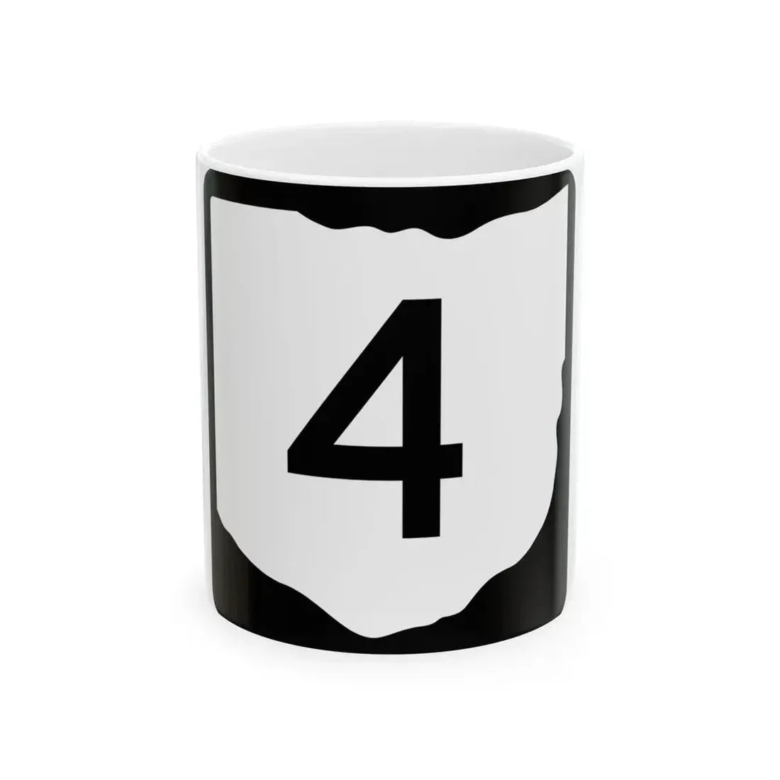 OH-4 (Ohio) (Road Sign) White Coffee Mug 11oz - Go Mug Yourself