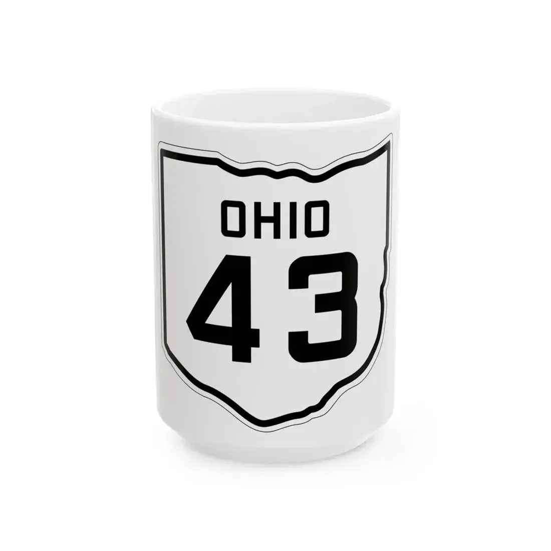 OH-43 1927 (Ohio) (Road Sign) White Coffee Mug 15oz - Go Mug Yourself