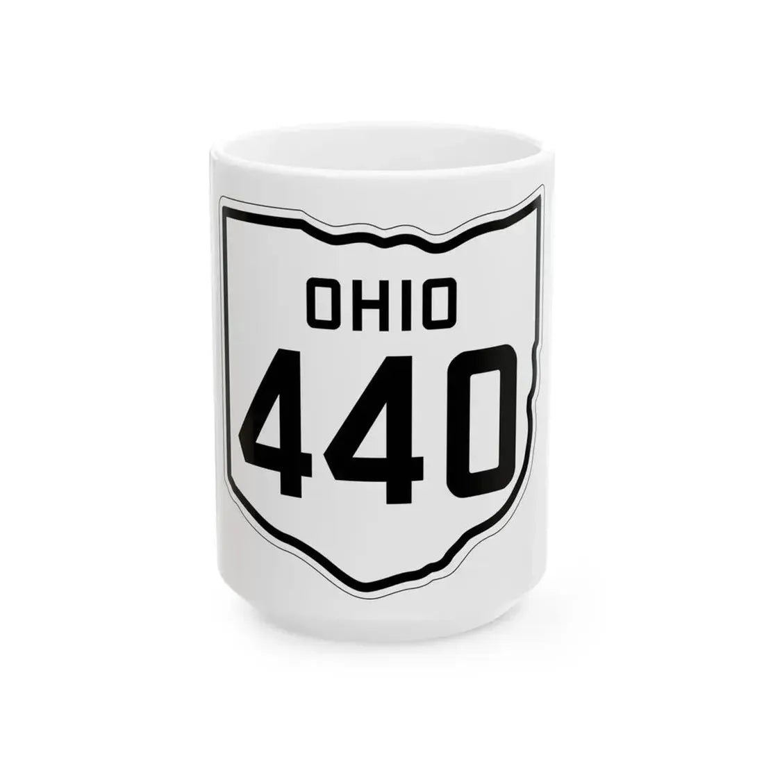 OH-440 1927 (Ohio) (Road Sign) White Coffee Mug 15oz - Go Mug Yourself