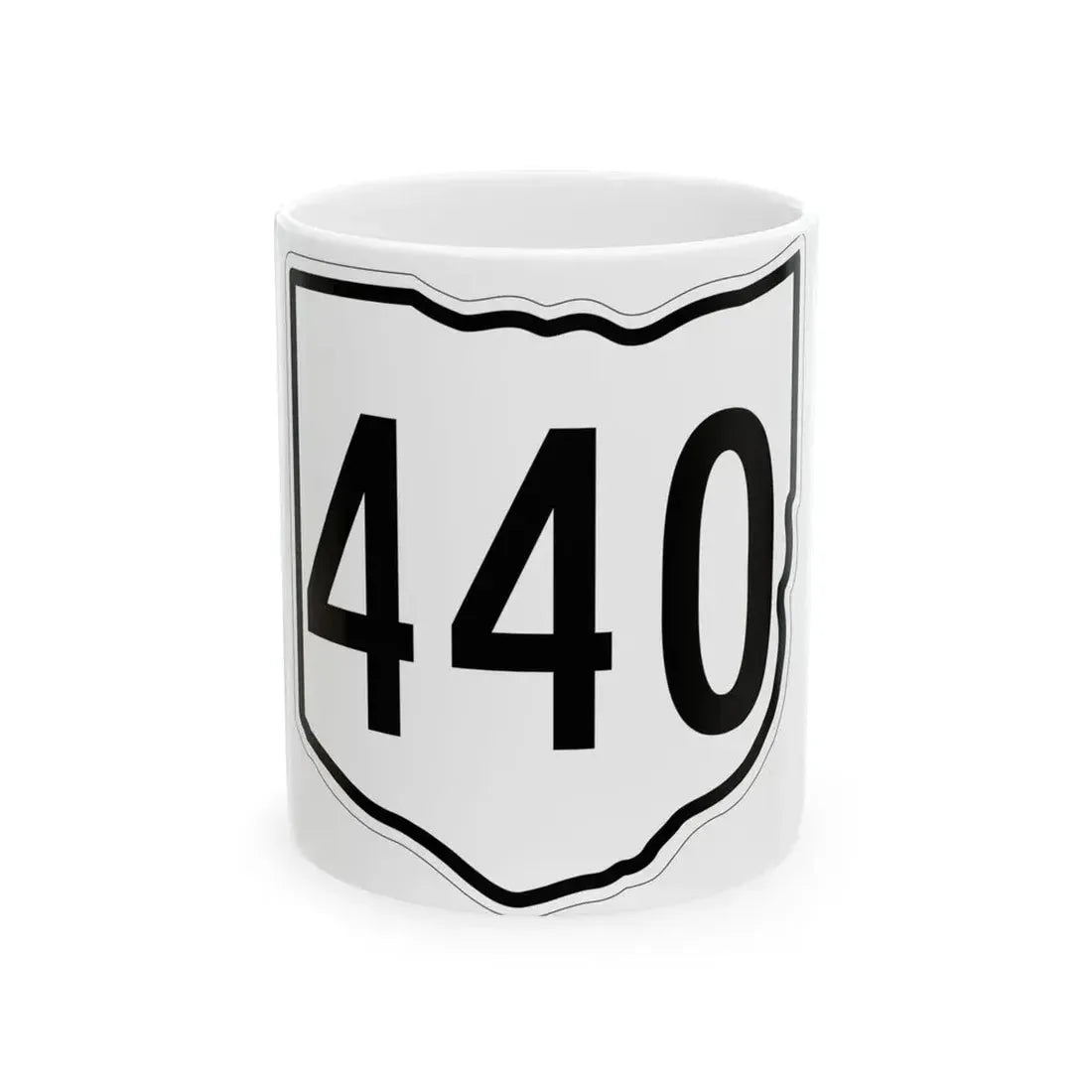 OH-440 1960 (Ohio) (Road Sign) White Coffee Mug 11oz - Go Mug Yourself