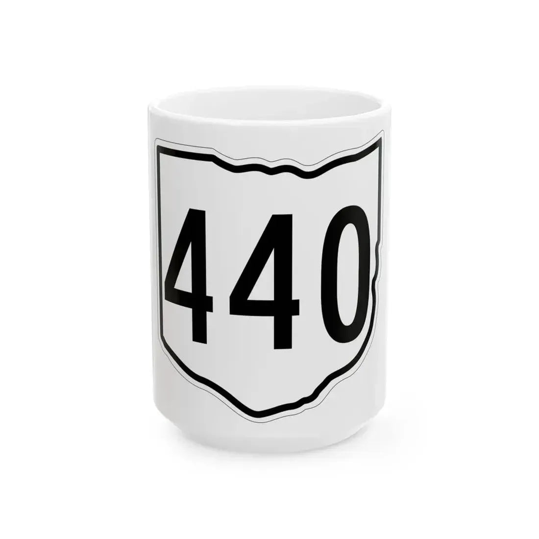OH-440 1960 (Ohio) (Road Sign) White Coffee Mug 15oz - Go Mug Yourself