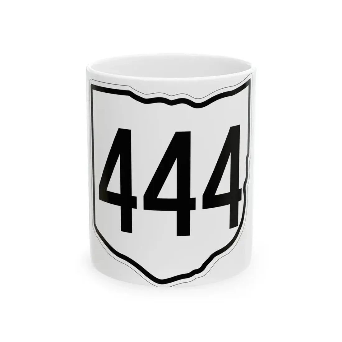 OH-444 1960 (Ohio) (Road Sign) White Coffee Mug 11oz - Go Mug Yourself