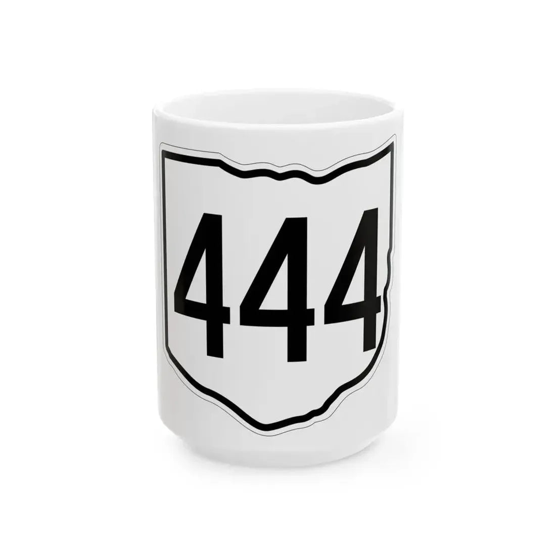 OH-444 1960 (Ohio) (Road Sign) White Coffee Mug 15oz - Go Mug Yourself