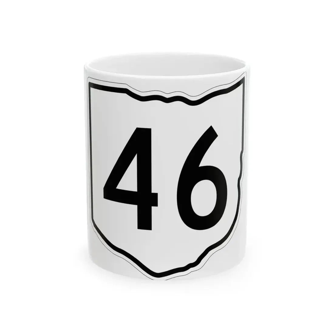 OH-46 1960 (Ohio) (Road Sign) White Coffee Mug 11oz - Go Mug Yourself
