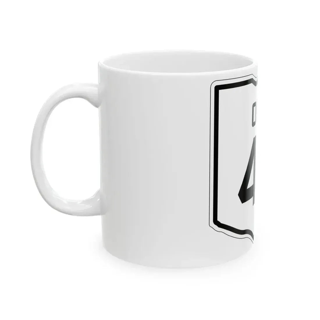 OH-47 1927 (Ohio) (Road Sign) White Coffee Mug - Go Mug Yourself