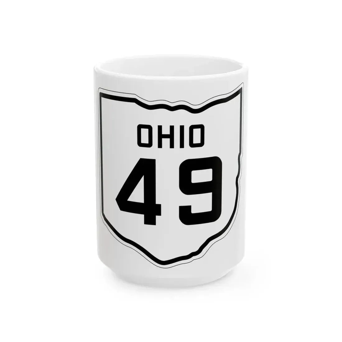 OH-49 1927 (Ohio) (Road Sign) White Coffee Mug 15oz - Go Mug Yourself
