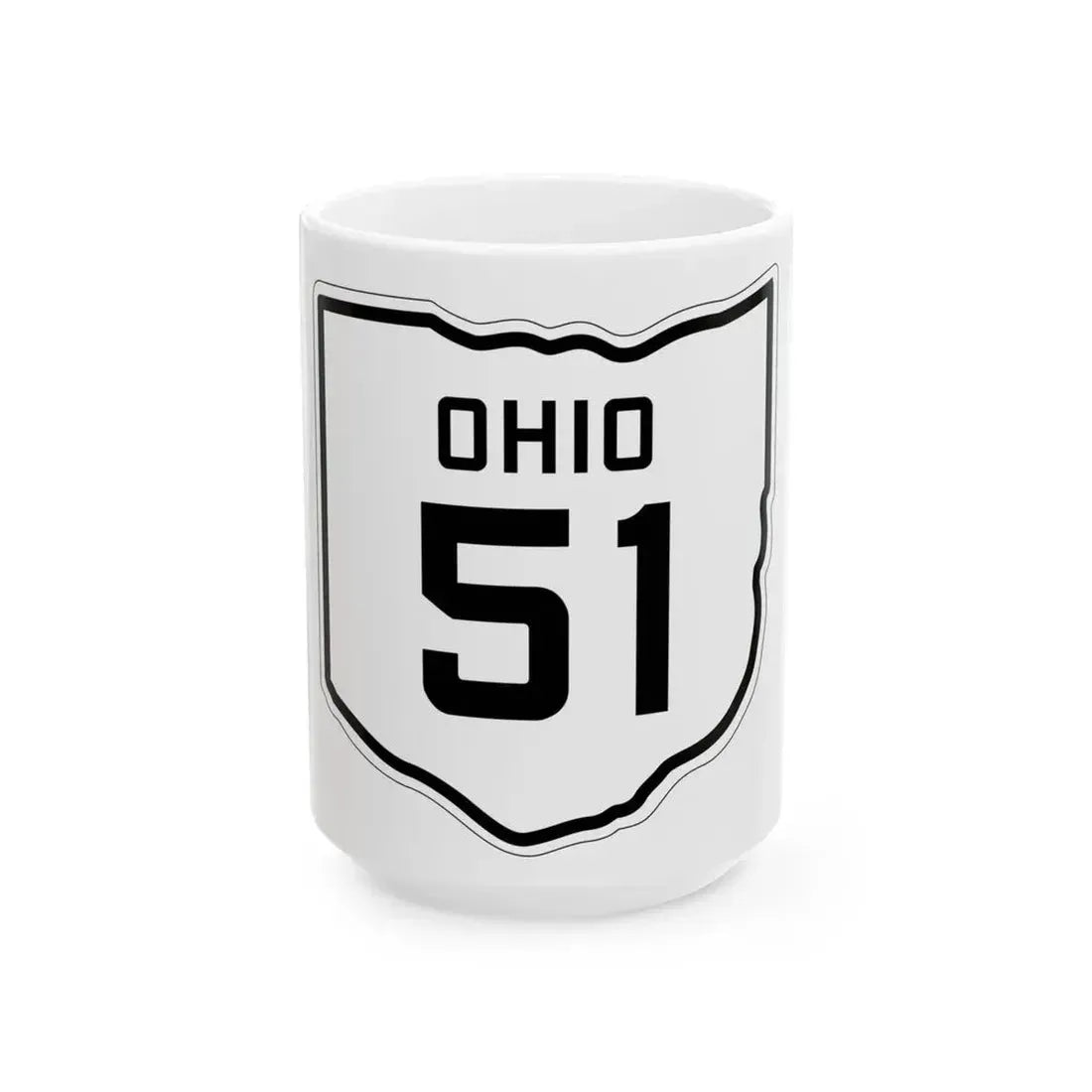 OH-51 1927 (Ohio) (Road Sign) White Coffee Mug 15oz - Go Mug Yourself
