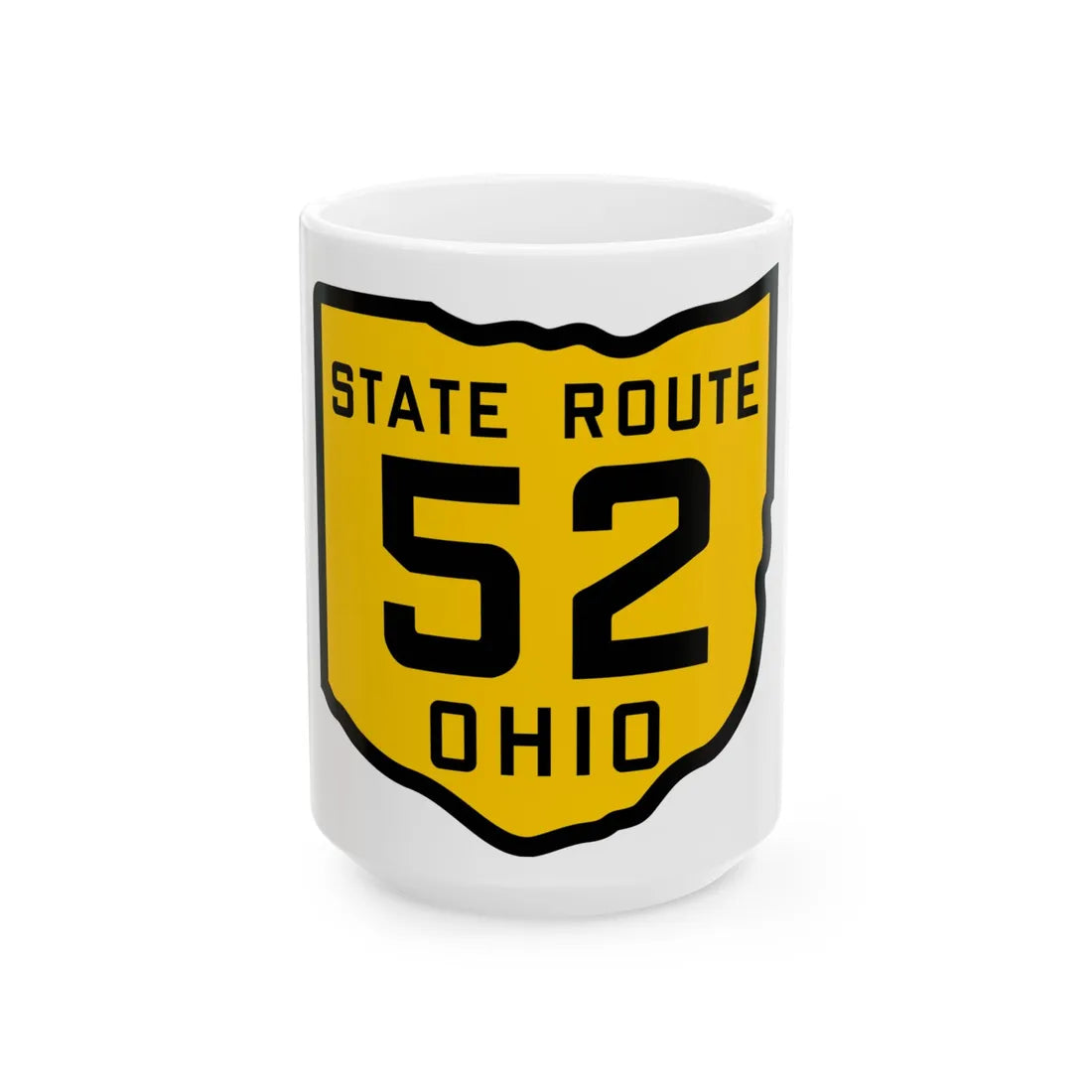 OH-52 1920 (Ohio) (Road Sign) White Coffee Mug 15oz - Go Mug Yourself