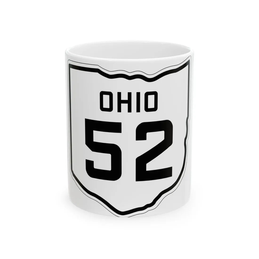 OH-52 1927 (Ohio) (Road Sign) White Coffee Mug 11oz - Go Mug Yourself