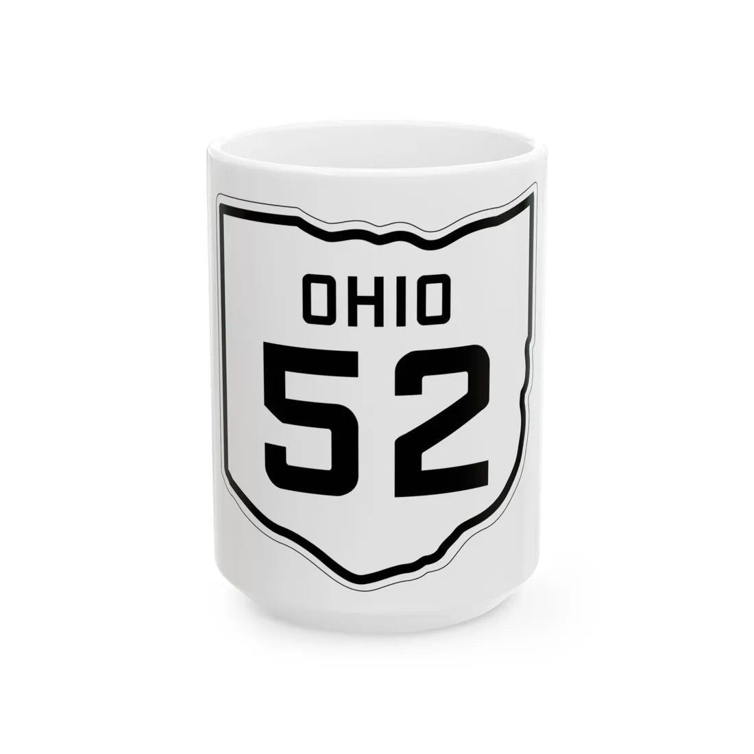 OH-52 1927 (Ohio) (Road Sign) White Coffee Mug 15oz - Go Mug Yourself